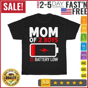 Mom of 2 Boys Shirt Gift from Son Mothers Day Birthday Women T Shirt Men Women - Picture 1 of 9