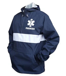 Paramedic Zipped Pocket Anorak with Reflective Decorations Front and Back - Picture 1 of 45