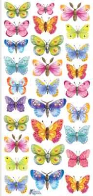 Violette Stickers Bright Foil Butterfly Stickers Scrapbook Craft Planner Supply