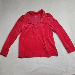 Hanes velvet womens red full zip 2x - Picture 1 of 7