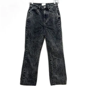 Sezane Jeans Damen Gr. 34 2 Brut Sexy Denim Straight Leg Schwarz Zip Fly High Rise - Bild 1 von 8