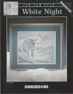Dimensions Counted Cross Stitch Pattern White Night 291 Alaska Polar Bear Winter - Picture 1 of 1