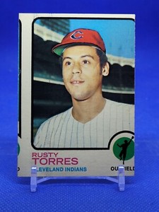 1973 Topps Baseball Card #571 Rusty Torres Indians Miscut