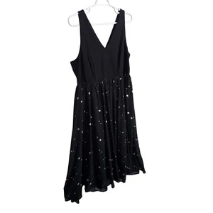 Torrid Size 20 Dress Long Midi Starry Chiffon Dark Princess Fairy Whimsigoth - Picture 1 of 10