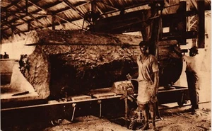 Spanish Guinea Old postcard vintage Mechanical sawmill (616) - Imagen 1 de 2
