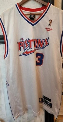 Camiseta deportiva de colección NBA Reebok HWC Detroit Pistons Ben Wallace para hombre XL 3 pernos alternativos Foto 1 de 4