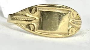 10k Yellow Gold Antique Child's/Baby Initial Ring Size 3 - Picture 1 of 6