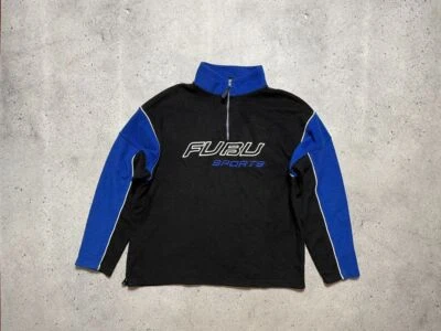 Vintage Retro Fleece Jacket Fubu Sports Big Logo Y2K - Image 1 of 4