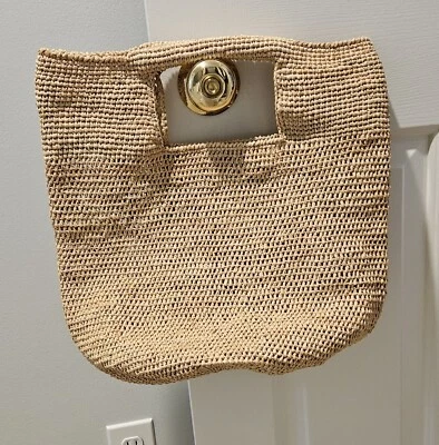 Mar Y Sol Handmade Raffia Large Tote Straw Beach Women's Handbag - Image 1 of 4
