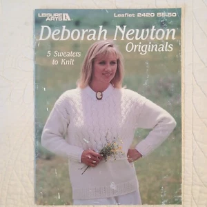 1993 Vintage Leisure Arts Damen Pullover Stricken Häkeln Muster Buch Broschüre 2420 - Bild 1 von 24