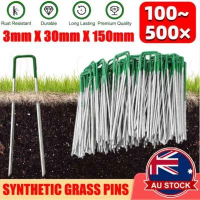 Primeturf Synthetic Artificial Grass Pins Fake Lawn Turf Weedmat U Pegs Plants - image 1 of 4
