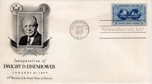 DWIGHT D EISENHOWER INAUGURATION, WASHINGTON, DC, 1957 FDC18716 - Picture 1 of 1