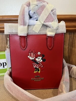 Disney X Coach North South Mini Bolso Minie Mouse Eléctrico Rojo CN022 Foto 1 de 4