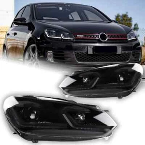 VW Golf 6 Mk6 LED Headlight DRL Dynamic Turn Signal Projector Lens Auto Parts - Picture 1 of 5