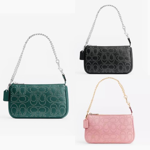 Coach Nolita 19 nuova con etichetta con rivetti firmati CX262 nuovo con etichetta