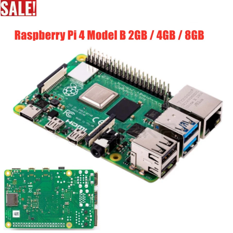 Raspberry Pi 4 Model b 1GB 2GB 4GB 8GB Kit Case w/Fan Power Supply Heatsink new - Image 1 of 4