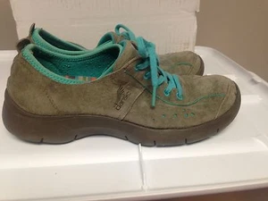 Dansko Elise Sportschuhe Wildleder grau türkis Besatz 4401952000 Größe 38 (8) - Bild 1 von 4