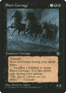 Black Carriage Homelands NM Black Rare MAGIC THE GATHERING MTG CARD ABUGames