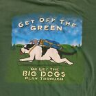 Vintage Big Dogs Golfer Men Shirt 3XL USA Made Single Stitch Green Golf Golfing