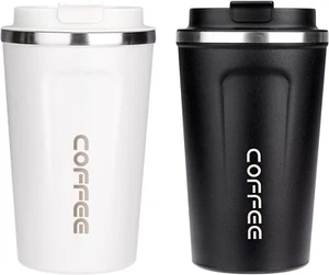 Kaffeebecher Thermobecher Edelstahl 380-510 ml to go Auslaufsicher Kaffeetasse - Bild 1 von 21