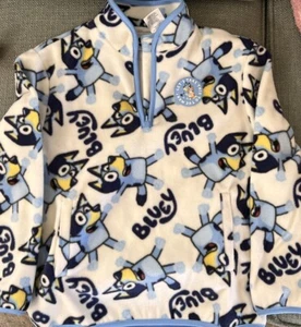 Youth Large "BLUEY" Fleece 1/4 Zip Jacket W/pockets Brand New W Tags - Picture 1 of 7