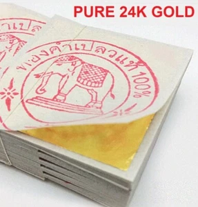 Hoja Dorada Genuina Real Pura 24k 999 Hoja Dorada Belleza Spa Comible Cara Artesanía - Imagen 1 de 27