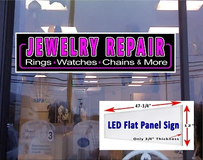 REPARACIÓN DE JOYAS Caja de Luz Led Letrero Ventana 48"x12" Foto 1 de 4