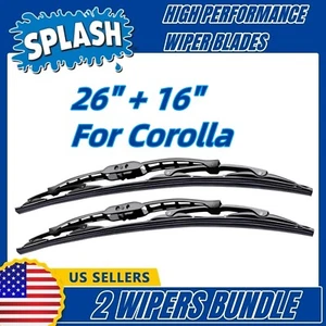 Fit 2009+ Toyota Corolla Wiper Blades Full Set of 2: 26"+16" - 30260/30160 - Picture 1 of 11