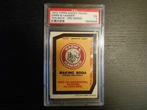 1973 Topps WACKY PACKAGES Series 3 Harm & Hammer TAN Back PSA 5 (EXCELLENT) 💎 - Picture 1 of 2