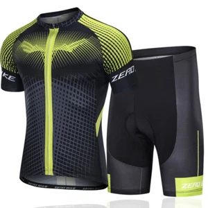 Cycling Jersey Bike Clothing Cycling Shorts Set for Men ZEROBIKE Green - Picture 1 of 13