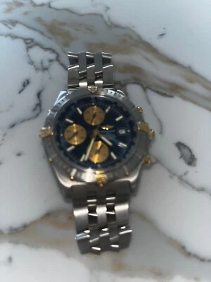 BREITLING CROSSWIND RACING SS 43MM BEAUTIFUL RARE Blue DIAL MENS WATCH A13355 - Image 1 of 3