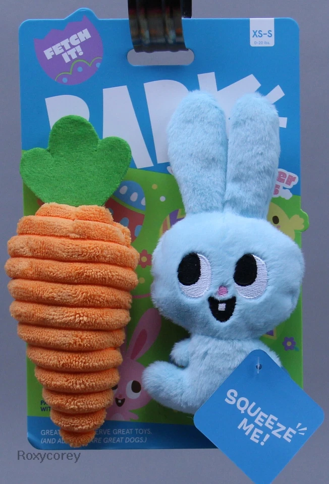 Bark Fetch it Squeakster Buddies Harriet & Carrot Squeaker Dog Toy Sizes XS-S - Image 1 of 1