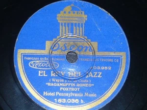 JAZZ 78 rpm RECORD Odeon HOTEL PENNSYLVANIA MUSIC El rey del Jazz - Foto 1 di 2