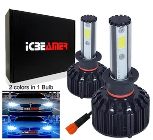 H3 70W LED Super White & Blue Color tube Combo Canbus Fog Light Bulbs S318 - Picture 1 of 9