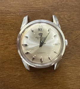 Vintage Jules Jurgensen Incabloc Automatic Silver Tone Men's Watch Working 17J - Picture 1 of 9