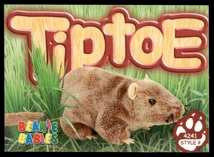 1999 Beanie Babies 2nd Edition Series 4 Tiptoe the Mouse #147 - Picture 1 of 2