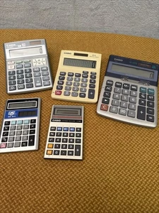 Casio & Canon Desk/Pocket Calculator Bundle LS120PC, MX-8V, DF120TE + 2 more - Picture 1 of 10