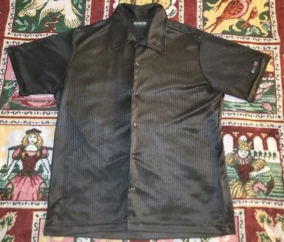 Vintage BC Ethic 3 Star Knits Shirt Shiny Black Men's XL Rockabilly Bowling - Image 1 of 4