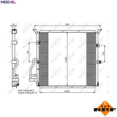 CONDENSER AIR CONDITIONING 35586 FOR BMW Z3/Roadster/E36 M41D17 1.7L M43B18 1.8L - Image 1 of 4