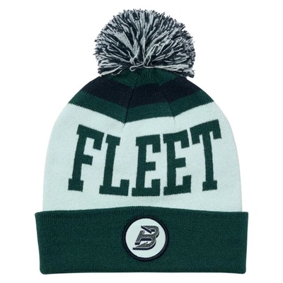 Unisex Verde/Verde Claro Boston Fleet Parche Puño Tejido Sombrero con Pompón Foto 1 de 3