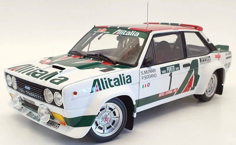 Coche modelo a escala 1/18 Kyosho 08376B - Fiat 131 Abarth 1978 Portugal Rally #1 Foto 1 de 4