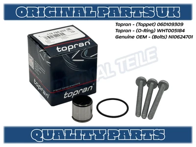 Audi A1 S3 A4 A6 TT 2.0 FSI TFSI (2002-14) Fuel Pump Cam Follower Kit 06D109309 - Image 1 of 4