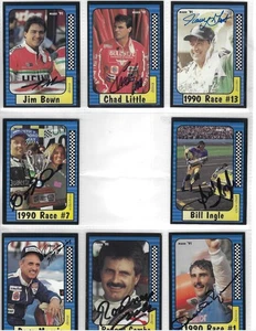 LOT OF 8 HAND SIGNED 1991 MAXX RACING NASCAR TRADING CARDS - Picture 1 of 1