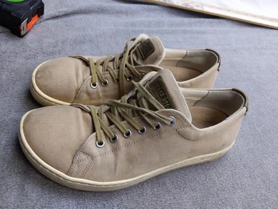 Birkenstock Canvas Shoes Womens Size 8 39 Beige Lace Up Casual Sneakers - Image 1 of 4