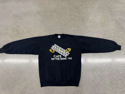 Moletom promocional vintage anos 90 Cats On The Road 90’ rock musical gola redonda tamanho XL - Imagem 1 de 4