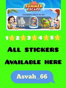 Monopoly_Stickers_Go! 1⭐- 6⭐ (All Stickers Available) CHEAPEST🔥SUPER FAST⚡ - Picture 1 of 5