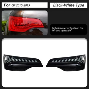 Pair Smoke Tail Light Assembly Upgrade For Audi Q7 2010-2015 Rear Lamp Taillight - Picture 1 of 14