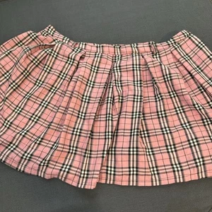 Hot Topic Mini Skirt Size 3X Plaid Pink Pleated Y2K VTG Retro Unlined - Picture 1 of 4