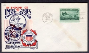1945 WWII Coast Guard (Scott 936) - Knapp Fleetwood FDC TB371 - Picture 1 of 1