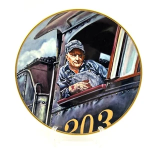 The Men of the Rails Train Plate By Christian Bell The Engineer - Picture 1 of 2